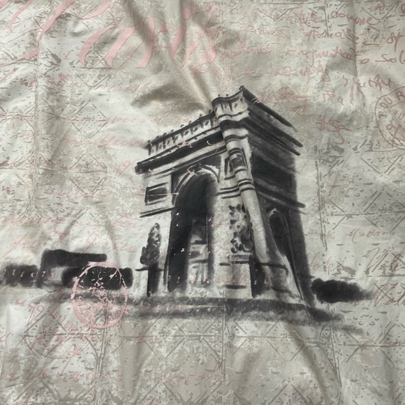 Paris France Eiffel Tower Duvet Comforter and One Standard Sham Bedding Twin Set - Picture 8 of 16